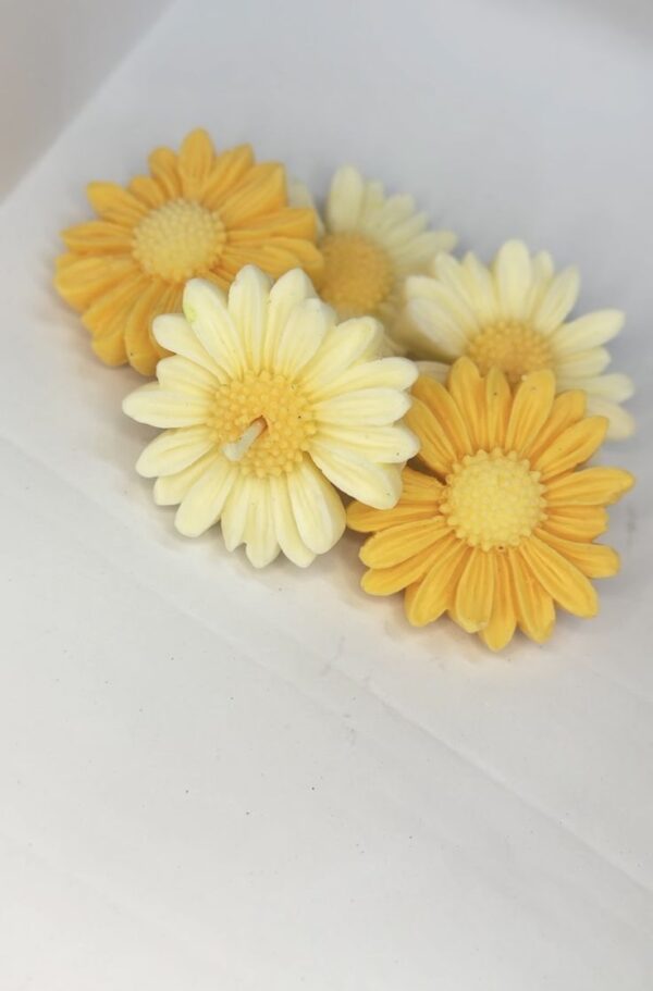 Handmade Floating Daisy Candles crafted from eco-friendly soy wax, perfect for floating in decorative bowls, festive setups, and gifting.