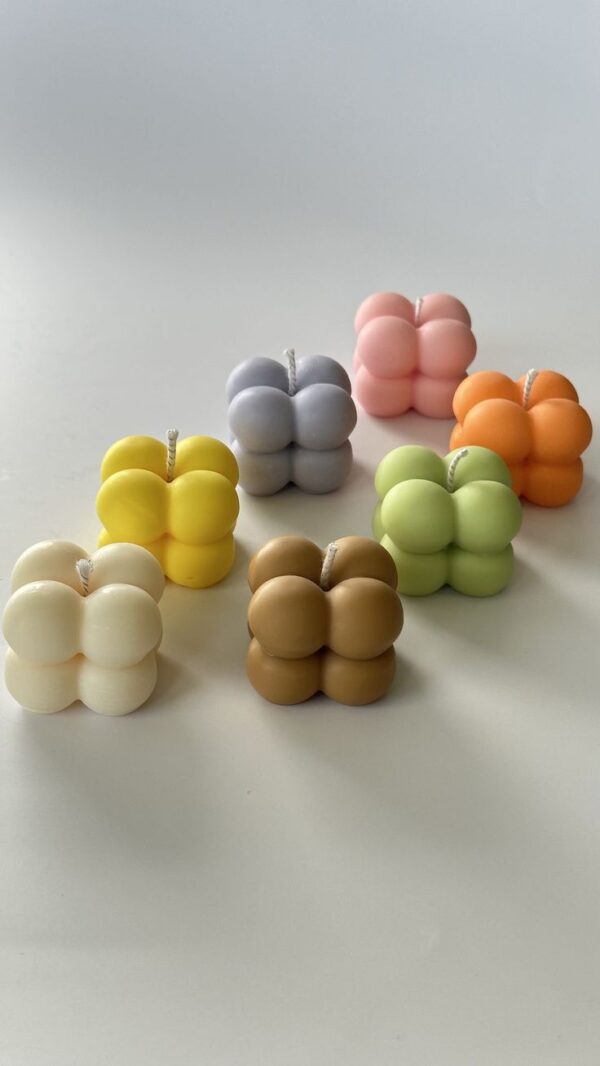 Handmade 2D Bubble Candle crafted from eco-friendly soy wax — ideal for minimal home décor, modern spaces, and gifting.