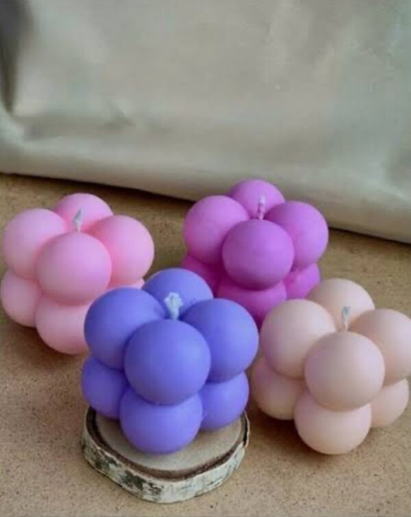 Handmade 2D Bubble Candle crafted from eco-friendly soy wax — ideal for minimal home décor, modern spaces, and gifting.